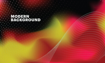 Abstract wave moving dots flow particles, modern background design for brochures, flyers, magazine, banner. 