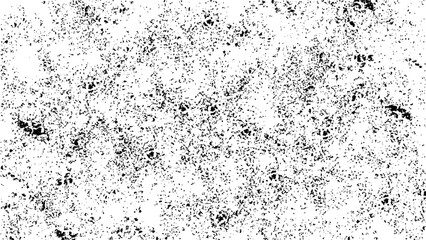 Distress overlay textured. Grunge design elements. Black grainy texture isolated on white background.  Dirty eroded vintage background. Vector illustration.
