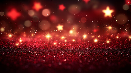 Abstract Red and White Sparkling Festive Background