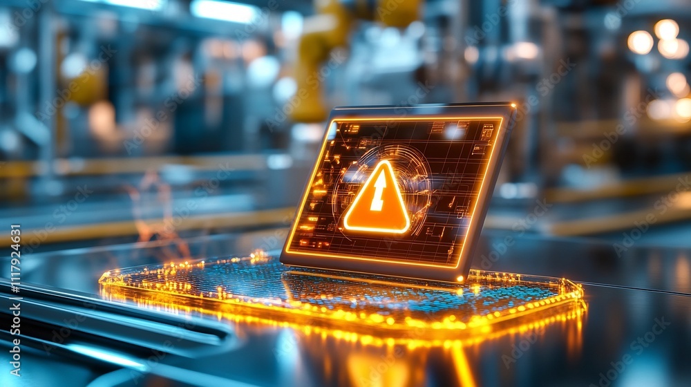 Poster digital warning alert for hazardous situations on 3d touch screen interface