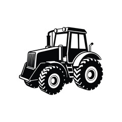 Front-Loader Heavy Equipment Silhouette Vector Design for Heavy Machinery