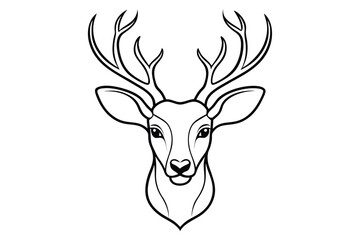 Deer head icon vector illustration