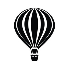 Fototapeta premium Hot Air Balloon in the Sky Silhouette Vector Design