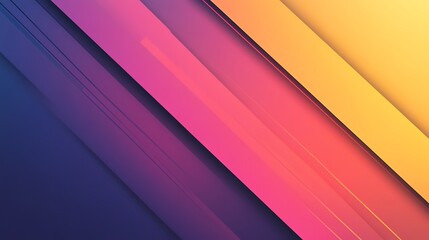 Obraz premium Abstract background with diagonal stripes in pink, orange, and blue.