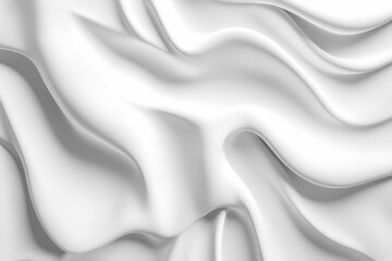 White fabric, softly draped, flowing curves.