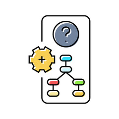 eye tracking ux ui design color icon vector. eye tracking ux ui design sign. isolated symbol illustration