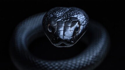 black mamba on a black background
