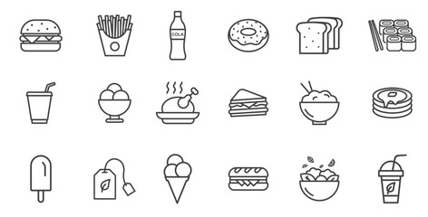 Set of food icon vector illustration. Food and cooking.