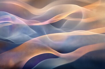 Obraz premium Abstract Digital Art with Waves of Light and Colorful Lines. AI generated illustration