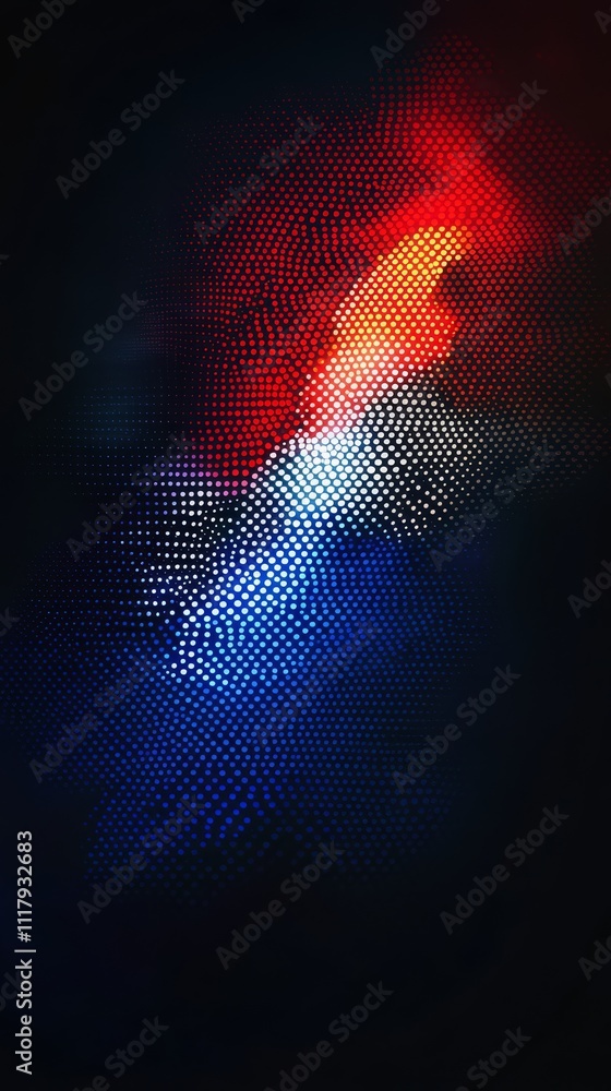 Poster abstract flame: a visually striking abstract artwork featuring a dynamic blend of fiery reds and coo