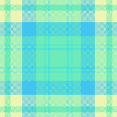 Elegance seamless pattern texture, many background check tartan. Flannel textile fabric plaid vector in mint and cyan colors.