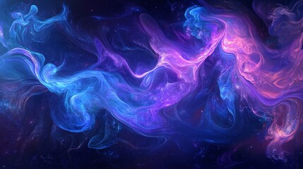 Obraz premium Cosmic Nebula flows across starry night, abstract style.