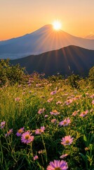 Fototapeta premium Experience Mt. Fuji's Green Summer Beauty