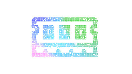 Icon memory is made up of LED square shapes. There are bright diodes and there are black dead diodes