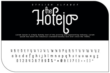 The Hotelio Stylish alphabet display vector font and Beautiful luxury Font