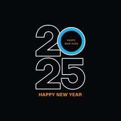 Happy New Year 2025 Template Design,