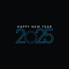 Happy New Year 2025 Template Design,