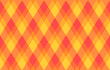 Argyle pattern of geometric rhombus. Harlequin check wallpaper design. Classic diamond shaped textile material for web background, print fabric clothing, sweater, wrapping paper, gift card, invitation