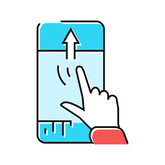 scroll hijacking ux ui design color icon vector. scroll hijacking ux ui design sign. isolated symbol illustration