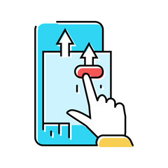 parallax scrolling ux ui design color icon vector. parallax scrolling ux ui design sign. isolated symbol illustration