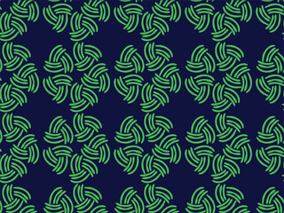 Green stich, threads, sticks, wool, cotton, art, ornament. Repeat. Shapes. Fabric, cloth, knit. Knots. Fashion. Seamless vector pattern for design and decoration. 