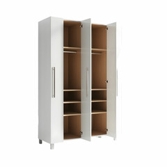 Cupboard wardrobe on the white background