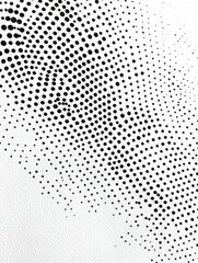 Black dots on white, gradient density, textured background.