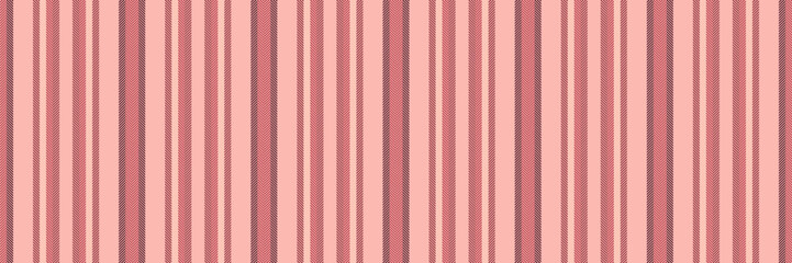 Herfection fabric pattern lines, sixties texture textile vector. Lite stripe seamless background vertical in light and red colors.