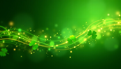 Clover Trails in Vibrant Green Gradient