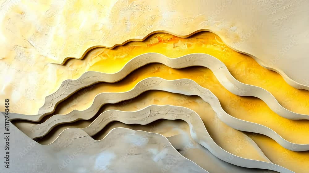 Poster abstract wall design with layered textures in soft earthy tones and artistic patterns