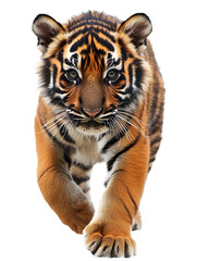 Fototapeta premium Walking tiger isolated on white