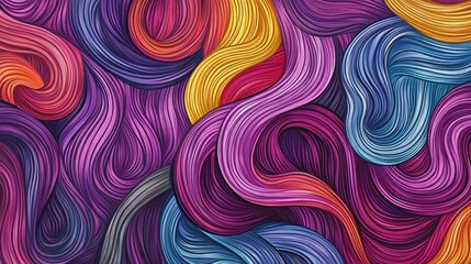 Flowing, curved lines in vibrant colors, creating a seamless and elegant abstract background design