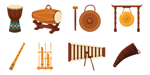 Indonesian Traditional Musical Instruments: A Collection of Gamelan, Percussion, and Wind Instruments