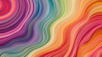 Obraz premium A vibrant background with flowing curved lines in a harmonious color gradient, creating a modern and elegant design