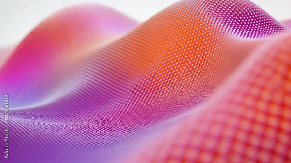 Poster abstract colorful wave pattern with soft gradients and dotted texture in vibrant hues