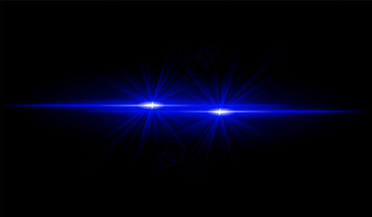 Dual Blue starburst. Bright intersecting beams, glowing particles, radiant light effects, warm illumination, abstract lighting design, futuristic energy, decorative visuals