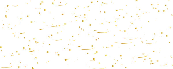 Confetti abstract seamless background template design. Gold ribbon luxury greeting confetti pattern.