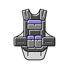 Fototapeta premium vest paintball game color icon vector. vest paintball game sign. isolated symbol illustration