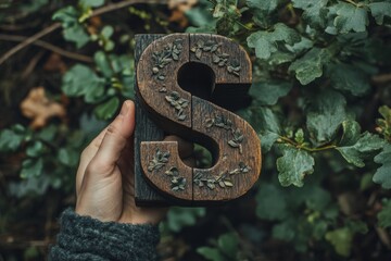 Stylish wilderness inspired letter s design for outdoor adventure photography enthusiasts