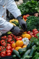 A variety of fresh vegetables on display for sale.