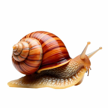 recommend clip art: Garden snail isolated on the blank background