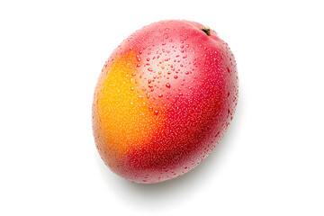 Ripe red mango isolated on white background
