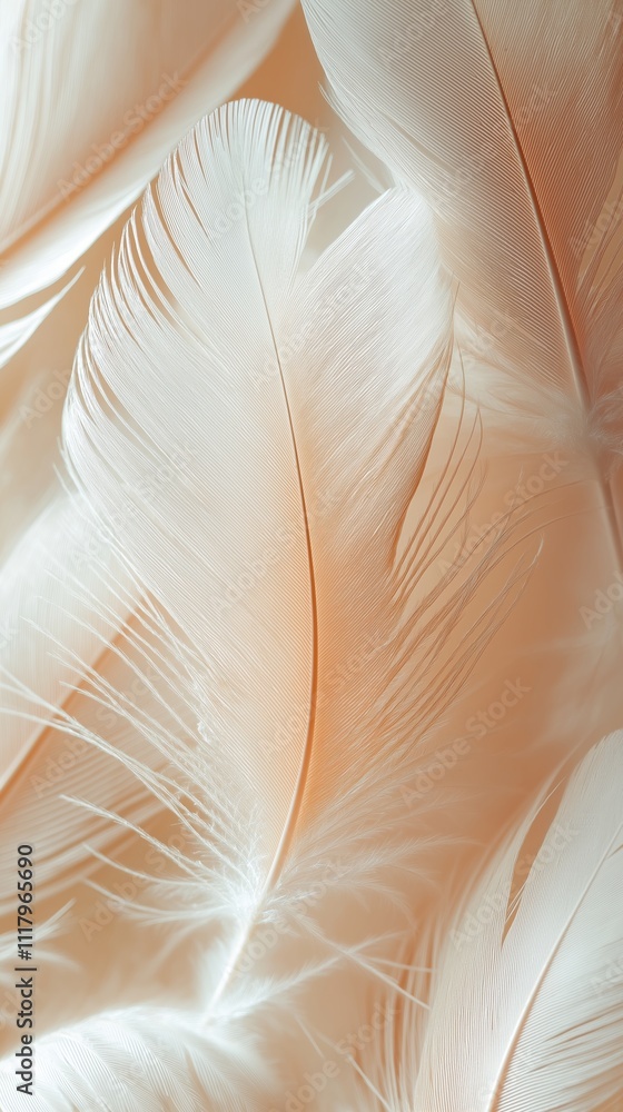 Aufkleber soft beige feathers create a tranquil backdrop for artistic expression and design inspiration