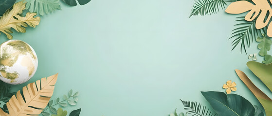 Various recycling and waste disposal activities and green space, loving the world, a green world for a friendly environment