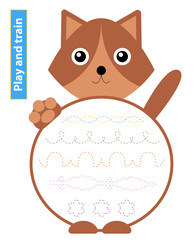 Fun kitty connect the lines