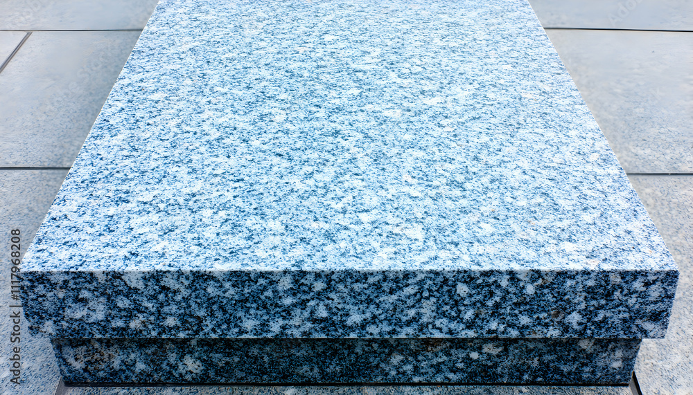 Aufkleber close-up of a granite surface, showcasing its texture and color variations. ideal for backgrounds or