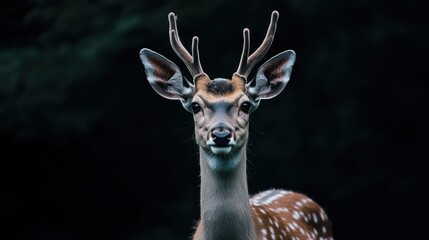 Obraz premium deer on a dark background
