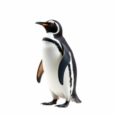 Fototapeta premium Humboldt penguin standing on white background