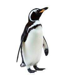 Fototapeta premium Humboldt penguin standing on white background