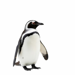 Obraz premium Humboldt penguin standing on white background